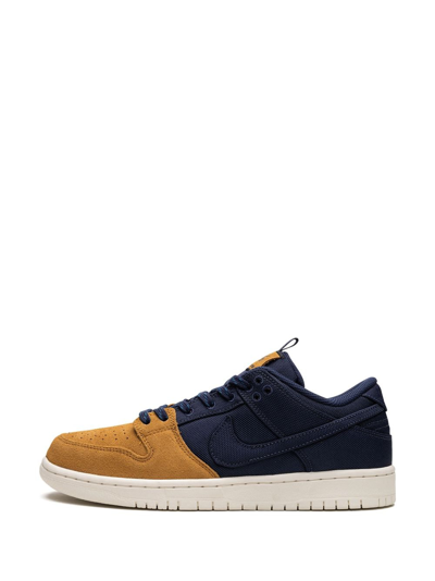 Shop Nike Sb Dunk Low "midnight Navy/desert Ochre" Sneakers In Blue