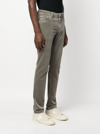 Shop Sartoria Tramarossa Slim-fit Corduroy Trousers In Grey