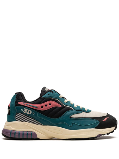 Shop Saucony 3d Grid Hurricane "midnight Swimming" Sneakers In Multicolour