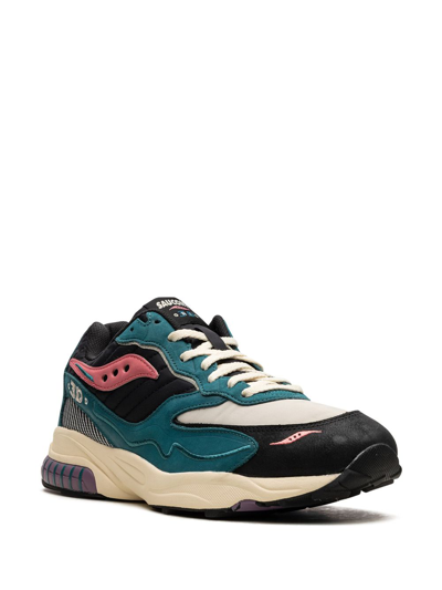 Shop Saucony 3d Grid Hurricane "midnight Swimming" Sneakers In Multicolour