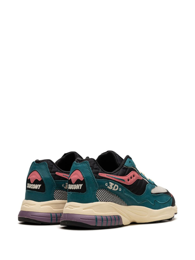 Shop Saucony 3d Grid Hurricane "midnight Swimming" Sneakers In Multicolour