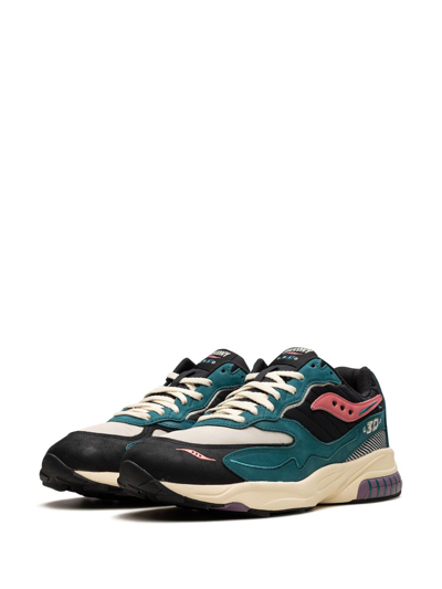 Shop Saucony 3d Grid Hurricane "midnight Swimming" Sneakers In Multicolour