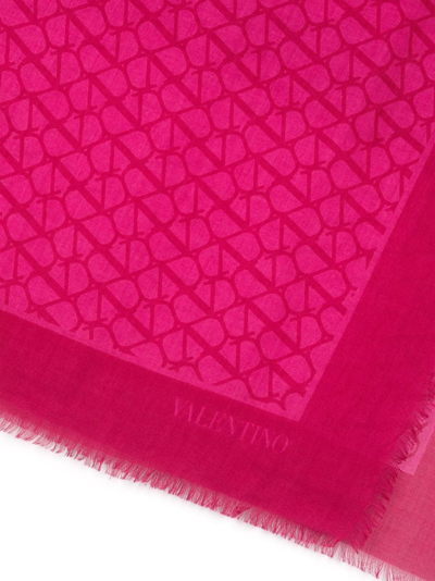 Shop Valentino Toile Iconographe Cashmere Blend Scarf In Pink