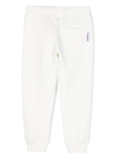 Shop Autry Logo-print Cotton Trousers In White