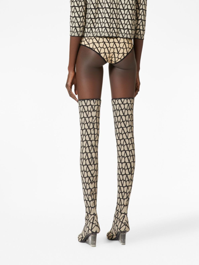 Shop Valentino Toile Iconographe Crepe Couture Shorts In Brown