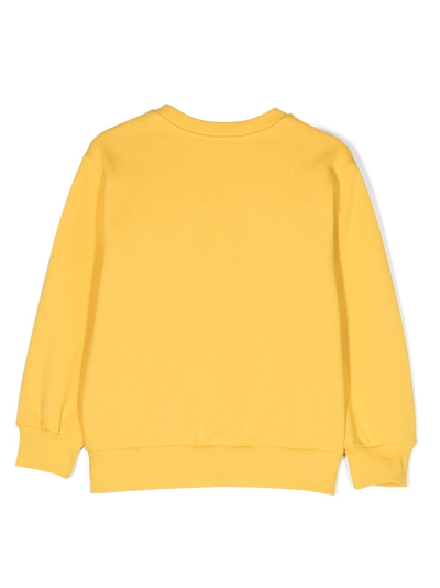 Shop Diesel Logo-print Cotton Sweatshirt In Yellow
