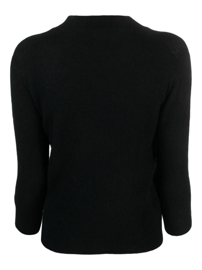 Shop Roberto Collina Long-sleeve Knitted Jumper In Black