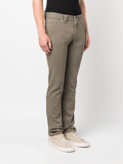 Shop Brioni Low-rise Slim-fit Jeans In Neutrals