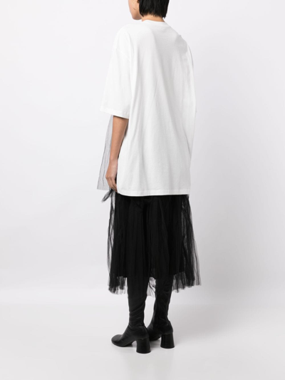 Jnby Appliqué-detail Cotton T-shirt In White
