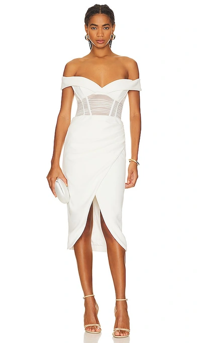 Shop Bardot Novacane Midi Dress In Orchid White