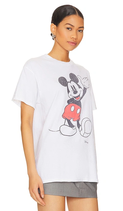 Junk Food Waving Mickey Tee In White