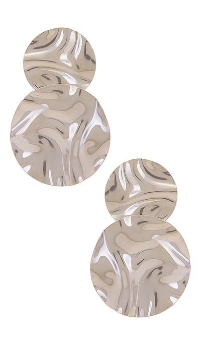 Shop By Adina Eden Fluid Double Disc Earring In Silver
