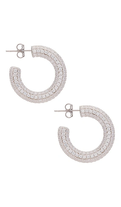 Shop By Adina Eden Jumbo Pave Hoops In Silver