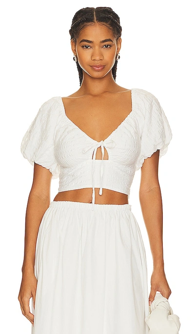 Shop Astr Amadia Top In White
