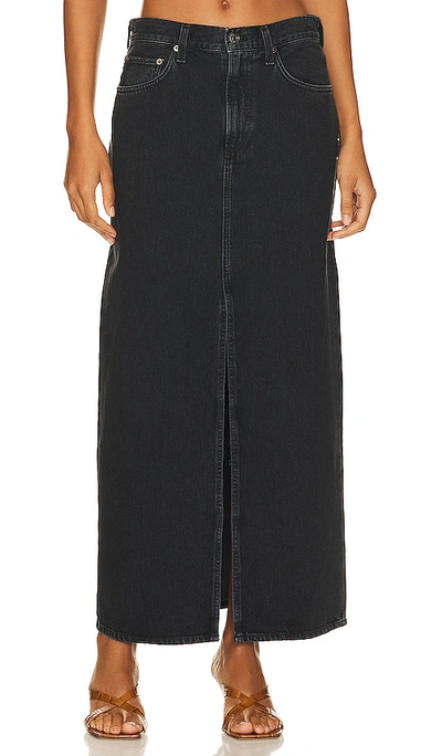 Shop Agolde Leif Low Slung Skirt In Spider