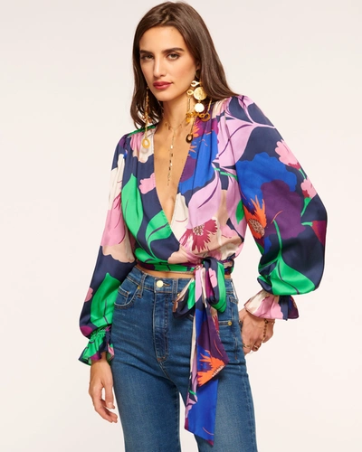 Shop Ramy Brook Gabrielle Wrap Top In Cabana Floral
