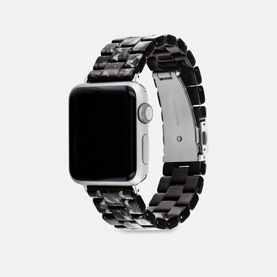 Coach Apple Watch® Strap, 38mm, 40mm And 41mm In Black Signature