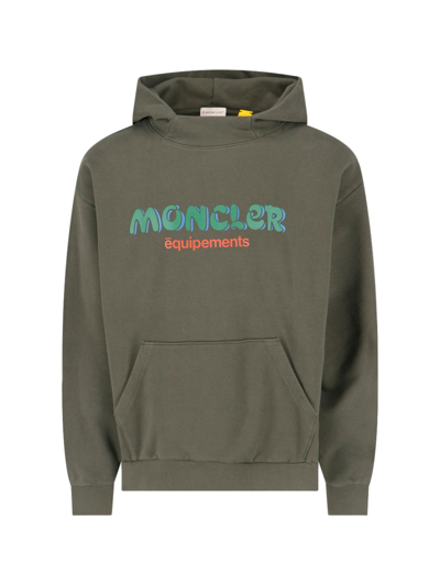 Shop Moncler Genius X Salehe Bembury Logo Hoodie In Green