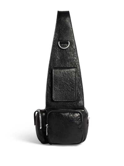 Shop Balenciaga Superbusy Sling Xs Shoulder Bag In Black