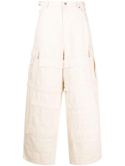 Shop Mainless High-waist Cargo Trousers In Neutrals