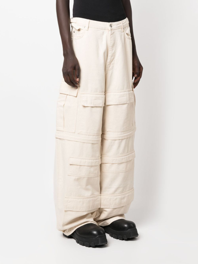 Shop Mainless High-waist Cargo Trousers In Neutrals