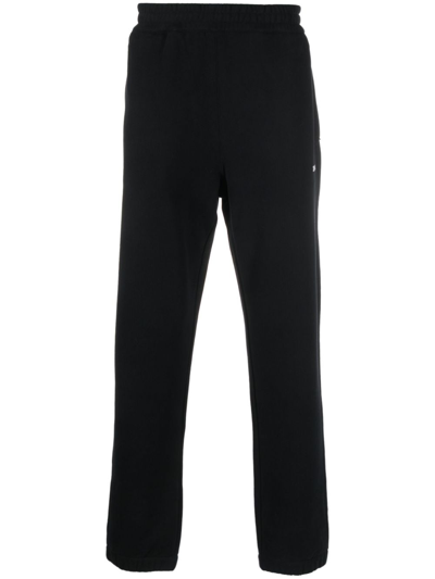 Shop Zegna Logo-print Cotton Track Pants In Schwarz