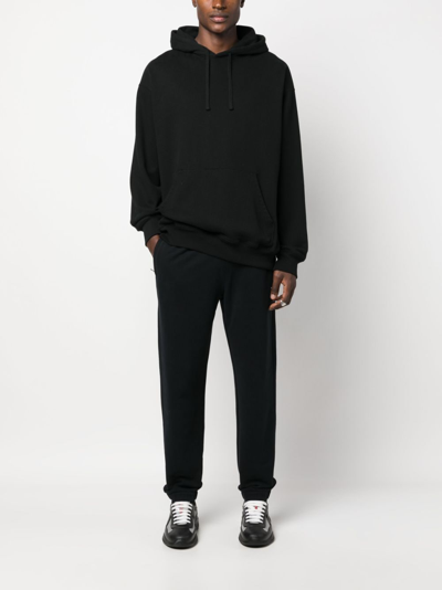 Shop Zegna Logo-print Cotton Track Pants In Schwarz