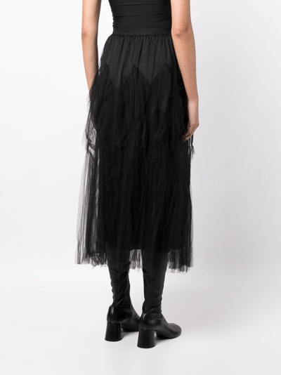 Shop Jnby Tulle High-waist Skirt In Schwarz