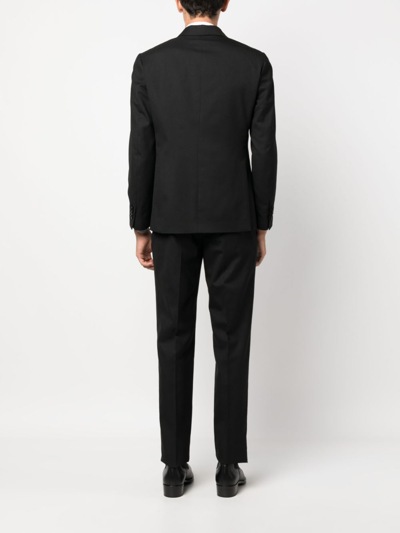 Shop Lardini Slim-fit Double-breasted Suit In Schwarz