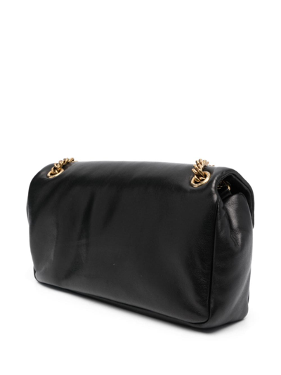 Saint Laurent Calypso Logo-plaque Shoulder Bag In Schwarz