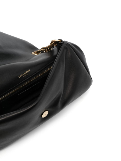 Saint Laurent Calypso Logo-plaque Shoulder Bag In Schwarz