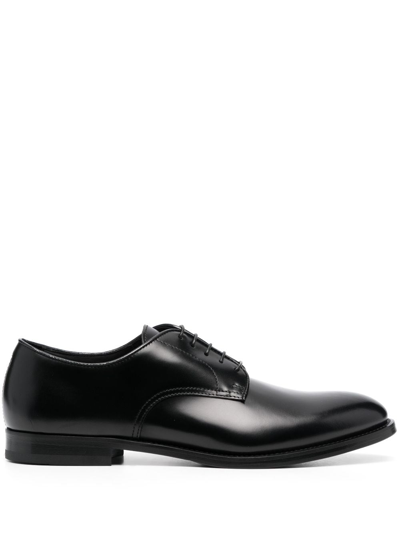 Shop Doucal's Lace-up Leather Oxford Shoes In Schwarz