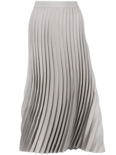 Shop Jnby Pleated Midi Skirt In Grau