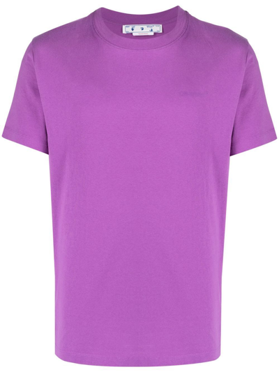 Off-white T-shirt Mit Logo-print In 3636 Orchid Orchid