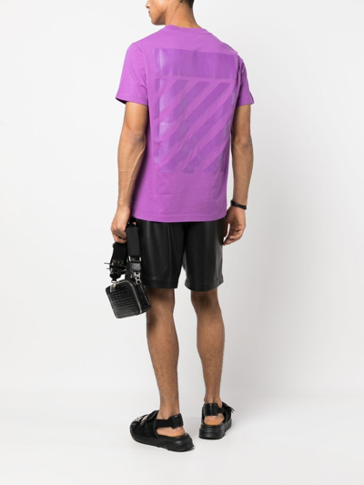Off-white T-shirt Mit Logo-print In 3636 Orchid Orchid