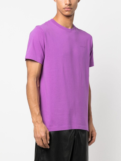 Off-white T-shirt Mit Logo-print In 3636 Orchid Orchid