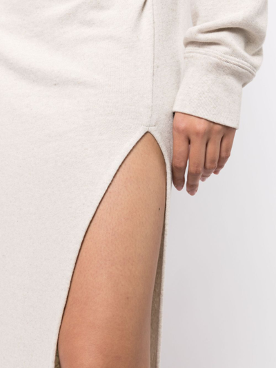 Shop Isabel Marant Étoile Mafalda Long-sleeve Maxi Dress In Nude
