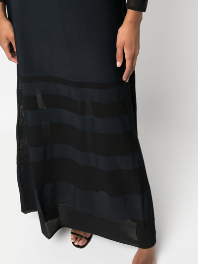 Polo Ralph Lauren Semi-sheer Maxi Dress In Schwarz