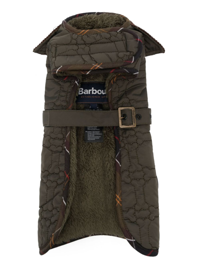Shop Barbour Logo-engraved Quilted Dog Coat In Green
