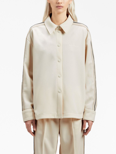 Palm Angels Hemd Mit Logo-stickerei In White
