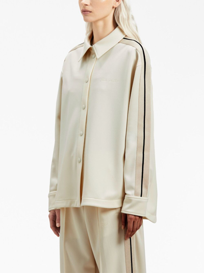 Palm Angels Hemd Mit Logo-stickerei In White