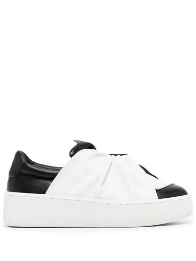 Shop Ports 1961 Knot-detail Slip-on Sneakers In Black