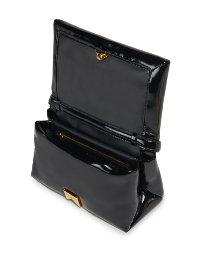 Marni Small Prisma Patent Shoulder Bag In Black