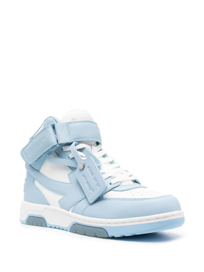 Shop Off-white Out Of Office Mid-top Sneakers In 4001\light Blue-white
