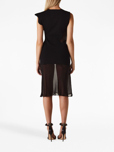 Shop Christopher Esber Panelled Sleeveless Midi Dress In Schwarz