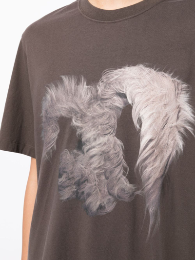 Shop Jnby Graphic-print Cotton T-shirt In Braun