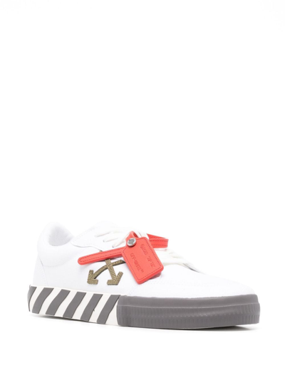 Shop Off-white Vulcanized Low-top Sneakers In 0107 White Dark Grey
