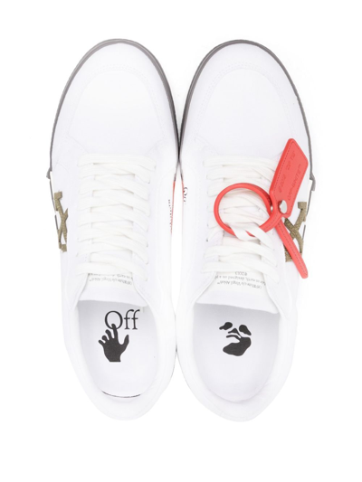 Shop Off-white Vulcanized Low-top Sneakers In 0107 White Dark Grey