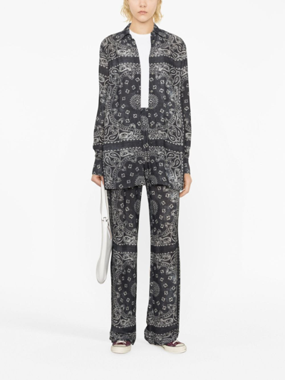 Shop Golden Goose Bandana-print Shirt In Grau