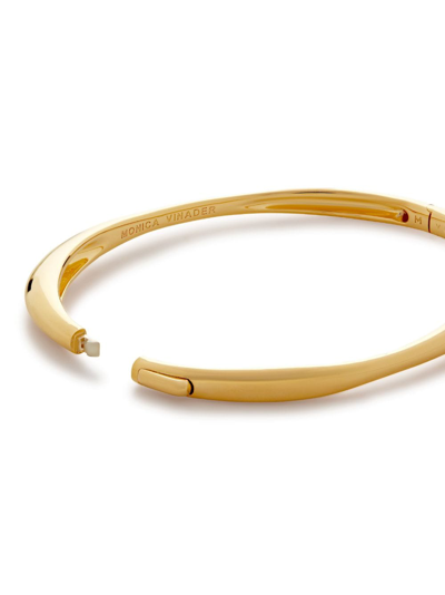 Shop Monica Vinader Nura Reef Thin Bangle Bracelet In Gold